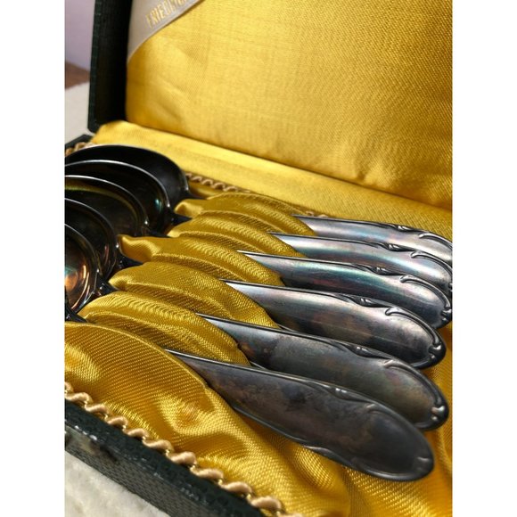 Set of 6 Antique Silver Wenz-Bestecke Tea Spoons in Original Box, Friedrich Wenz - Picture 4 of 6